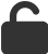 An unlocked padlock icon